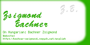 zsigmond bachner business card